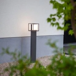 Revive Lighting Revive Outdoor Cube Dark Grey Bollard Light -Revive Lighting Shop RV7199 D3 460