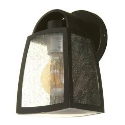 Revive Lighting Revive Outdoor Small Matt Black Wall Light With Seeded Glass Diffuser -Revive Lighting Shop RV7370 D2 460