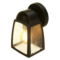 Revive Lighting Revive Outdoor Small Matt Black Wall Light With Seeded Glass Diffuser -Revive Lighting Shop RV7370 D3 460
