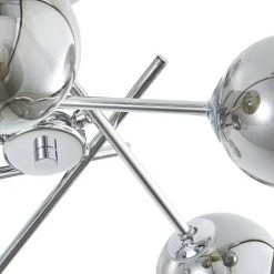 Revive Lighting Revive Chrome/Smoked Glass 5-Light Cross Arm Ceiling Light -Revive Lighting Shop RV7385C D2 460