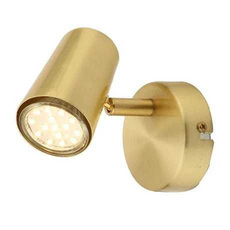 Revive Lighting Revive Satin Brass Single Spotlight 1 Revive Lighting Revive Satin Brass Single Spotlight