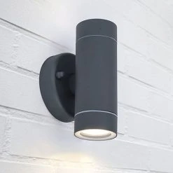 Revive Lighting Revive Outdoor Modern Black Up & Down Wall Light
