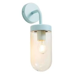 Revive Lighting Revive Outdoor Pale Blue Curved Arm Wall Light