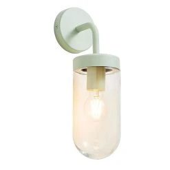 Revive Lighting Revive Outdoor Mint Green Curved Arm Wall Light