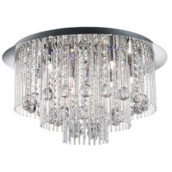 Revive Lighting Revive Chrome Crystal Flush Chandelier