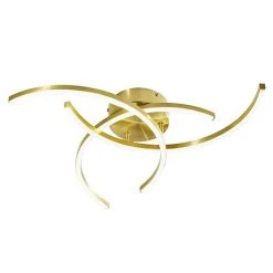 Revive Lighting Revive Satin Brass Crossover LED Bathroom Ceiling Light