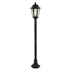 Revive Lighting Revive Outdoor Black 6-Panel Tall Post Lantern