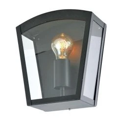 Revive Lighting Revive Outdoor Satin Black Curved Top Box Lantern