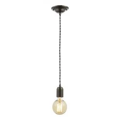 Revive Lighting Revive Black Braided Cable Pendant Light