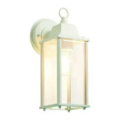 Revive Lighting Revive Outdoor Mint Green Bevelled Glass Lantern Wall Light