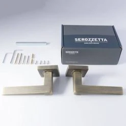 Revive Lighting Revive Decor Square Lever Door Handles - Antique Brass -Revive Lighting Shop RVD2AB AAA 460