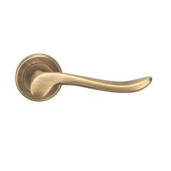 Revive Lighting Revive Dove Curved Lever Door Handles - Antique Brass