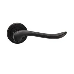 Revive Lighting Revive Dove Curved Lever Door Handles - Matt Black