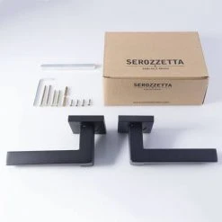 Revive Lighting Revive Decor Square Lever Door Handles - Matt Black -Revive Lighting Shop RVD2MB aa 460