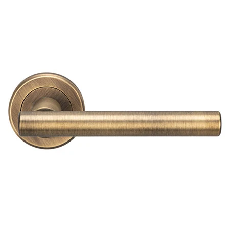 Revive Lighting Revive Lago Round Lever Door Handles - Antique Brass 1 Revive Lighting Revive Lago Round Lever Door Handles - Antique Brass
