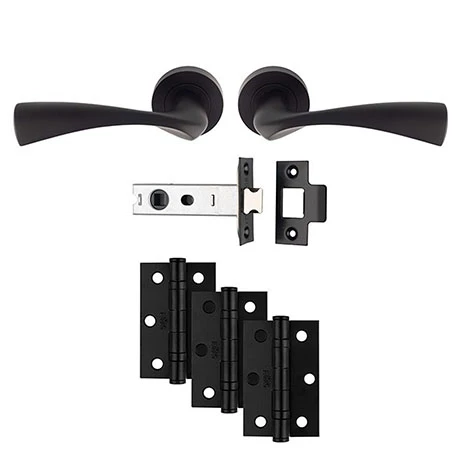 Revive Lighting Revive Elba Ultimate Door Handle Pack - Matt Black 1 Revive Lighting Revive Elba Ultimate Door Handle Pack - Matt Black