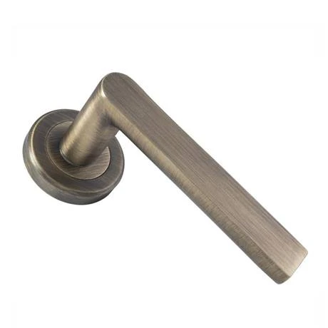 Revive Lighting Revive Nino Round Lever Door Handles - Antique Brass 2 Revive Lighting Revive Nino Round Lever Door Handles - Antique Brass - Image 2