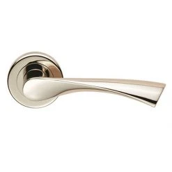 Revive Lighting Revive Rise Curved Lever Door Handles - Polished Nickel