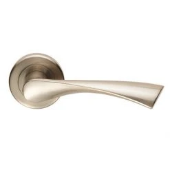 Revive Lighting Revive Rise Curved Lever Door Handles - Satin Nickel