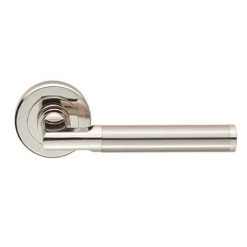 Revive Lighting Revive Santorin Round Lever Door Handles - Polished Nickel / Satin Nickel