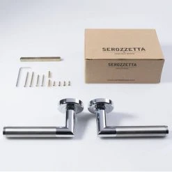 Revive Lighting Revive Vesta Round Lever Door Handles - Polished Nickel / Satin Nickel -Revive Lighting Shop RVV2NN AAA 460