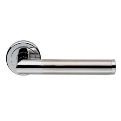 Revive Lighting Revive Vesta Round Lever Door Handles - Polished Nickel / Satin Nickel