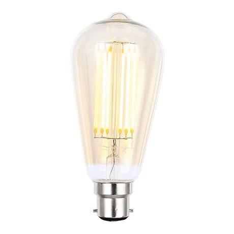 Revive Lighting Revive B22 LED Filament Bayonet Bulb - Amber Glass 1 Revive Lighting Revive B22 LED Filament Bayonet Bulb - Amber Glass