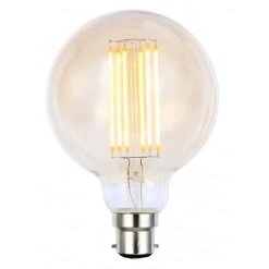 Revive Lighting Revive G80 LED Filament Globe Bayonet Bulb - Amber Glass