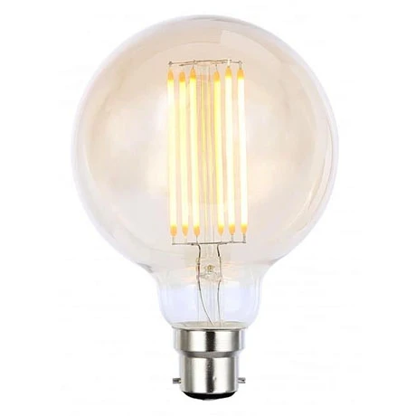 Revive Lighting Revive G80 LED Filament Globe Bayonet Bulb - Amber Glass 1 Revive Lighting Revive G80 LED Filament Globe Bayonet Bulb - Amber Glass
