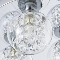 Revive Lighting Revive Chrome/Clear Glass 3-Light Flush Ceiling Light -Revive Lighting Shop SPA 35840 CLR D2 460